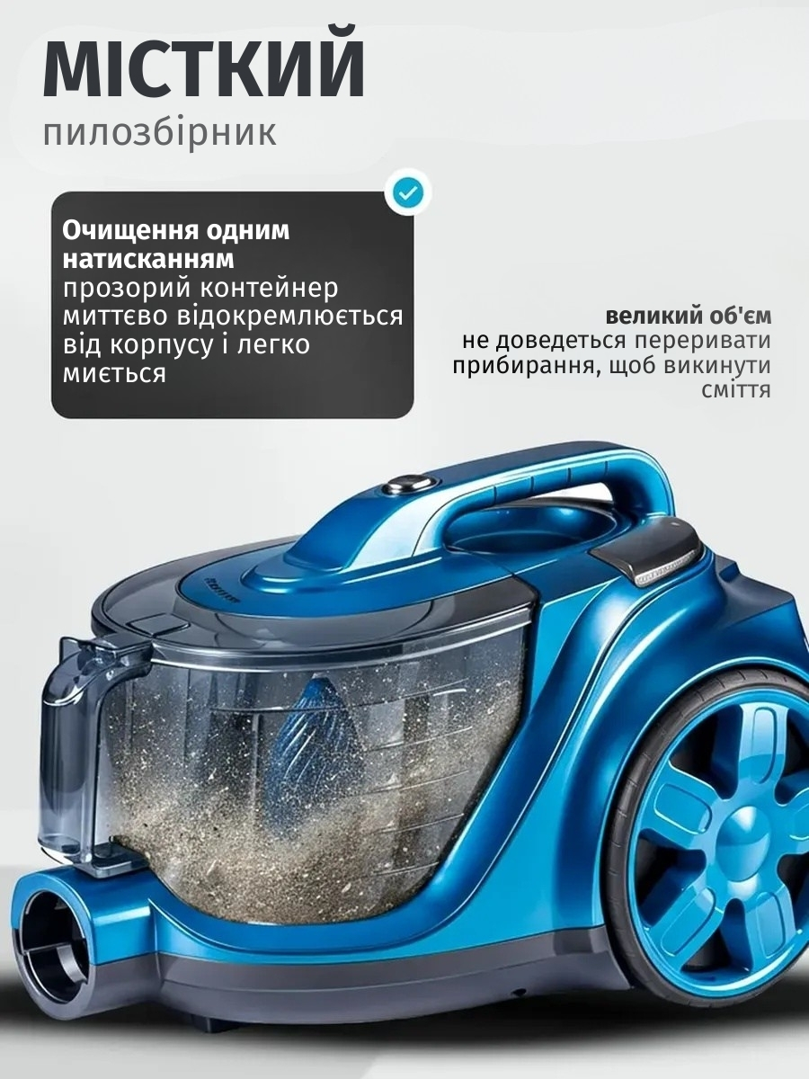 Місткий контейнер пилососа
