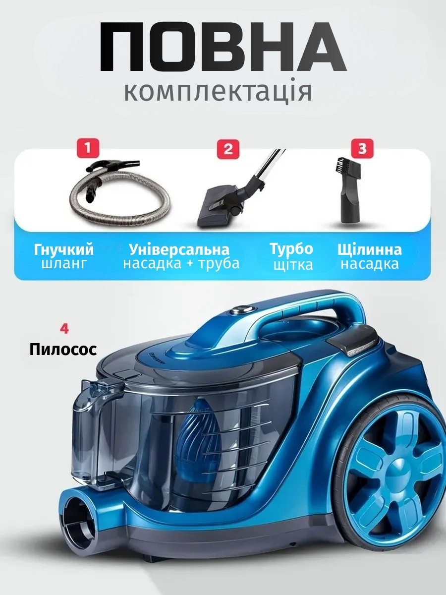 Повна комплектація пилососа